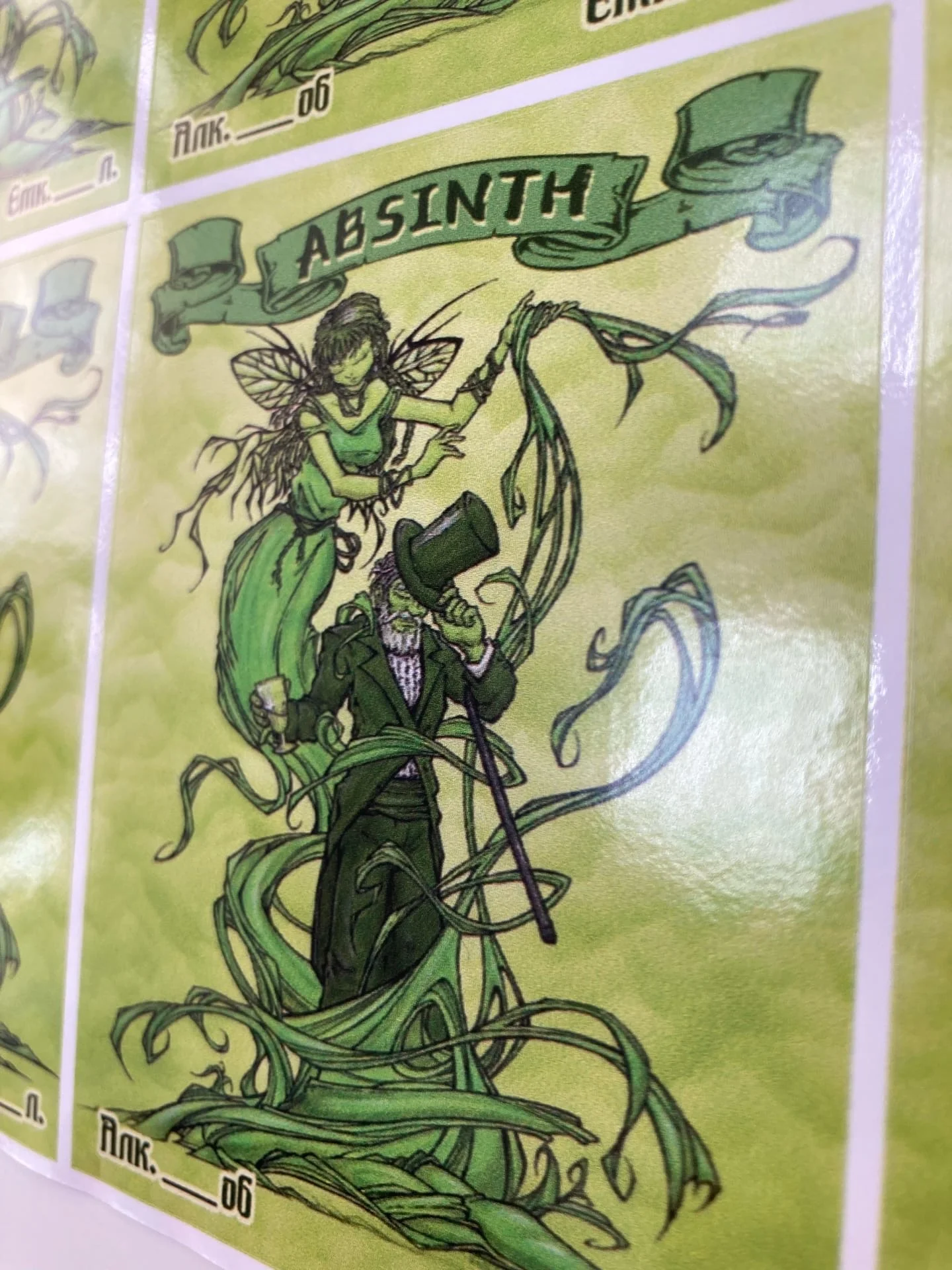 Absinth Абсент Наклейки Этикетки для бутылок самогона. 30шт. На бутылки Забавные