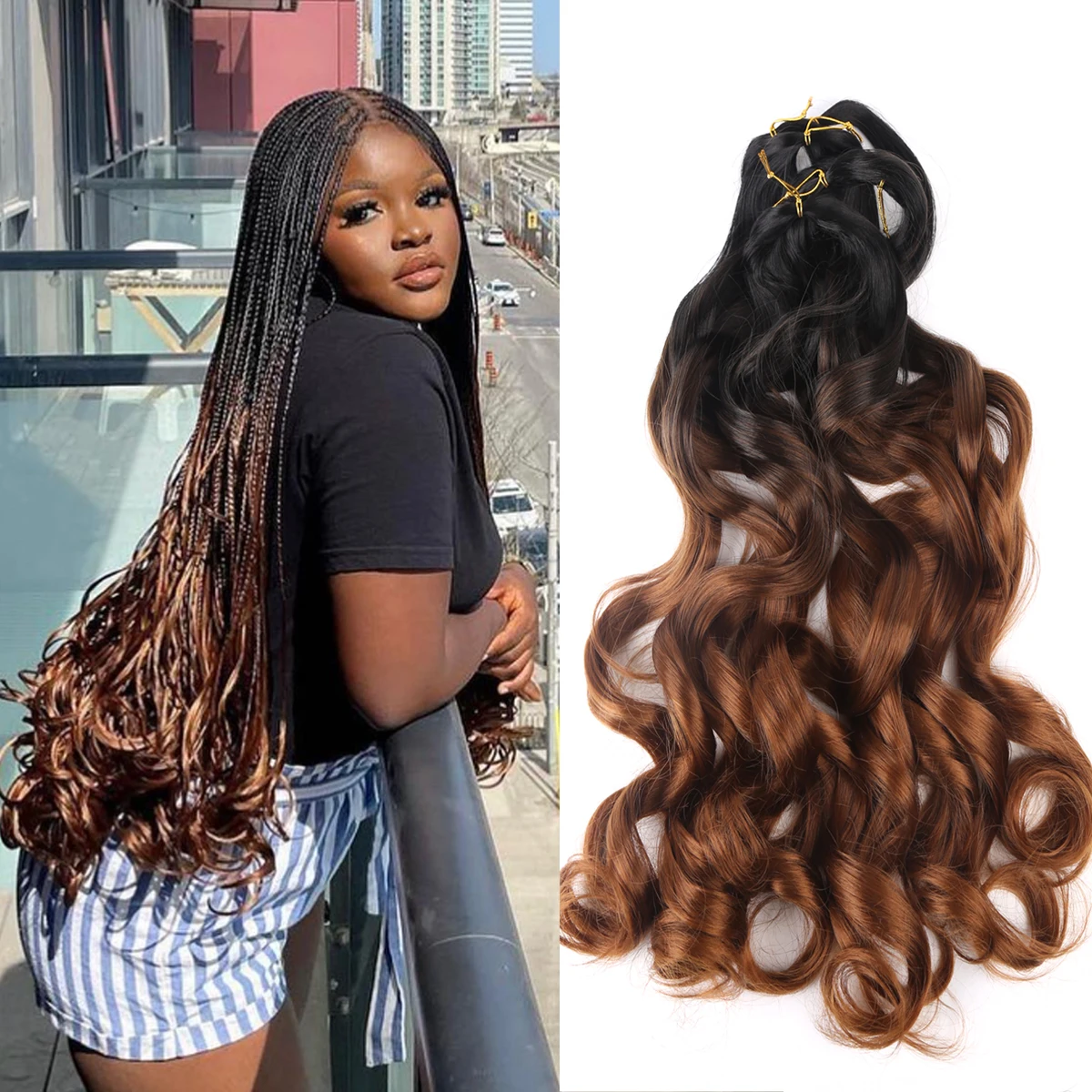 Amir 26 Inch Yaki Loose Wave French Curls Pony Style Silky C