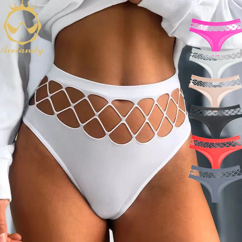 

ACELANDY-Women's Hollow Out Panties Seamless Sexy Women Lingerie Elasticity Underwear Temptation Middle-waist G String Underpant