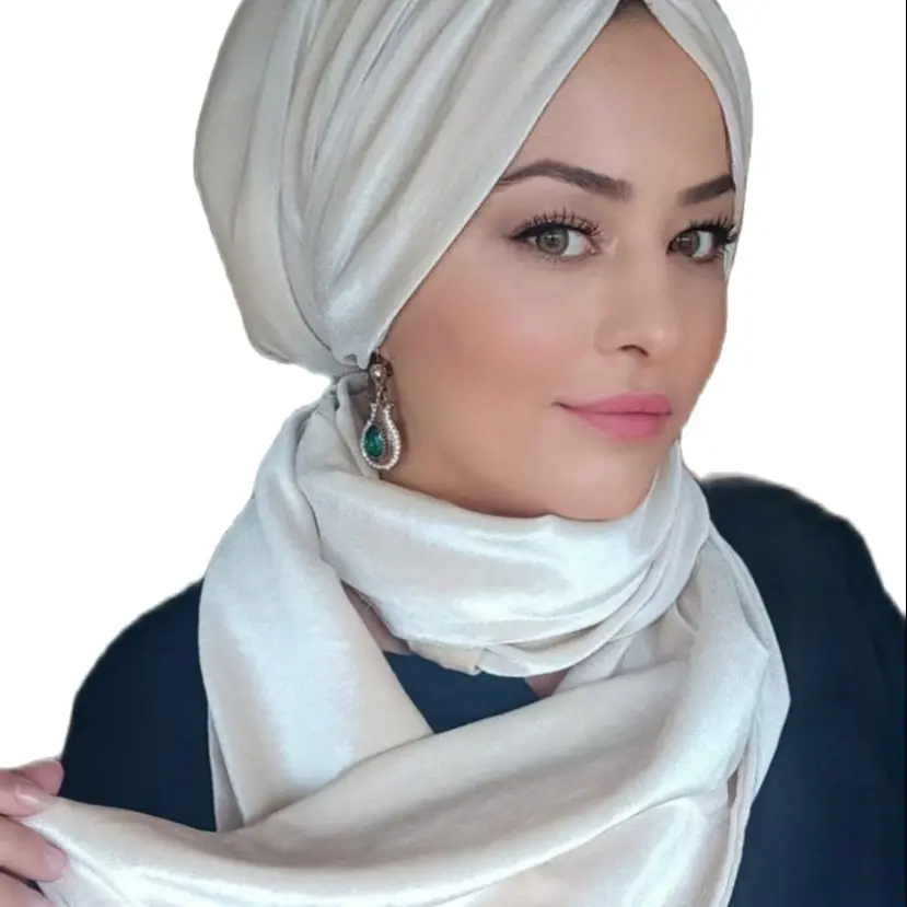 Womens Hijab Scarfs Head Cover Bone Kadife Bone In-Filled Combed Cotton Lined Boyunluk Detaylı Drape Pattern Shawl Seçenekli Stylish Tasarım