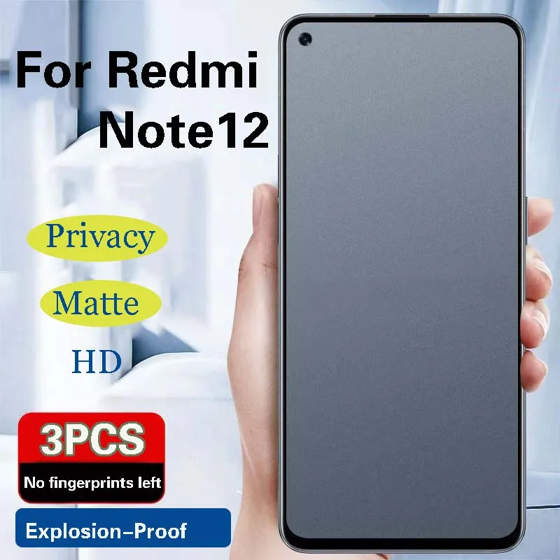 

RedmiNote12Turbo защита экрана конфиденциальности для Redmi Note12Pro + матовая Гидрогелевая пленка Redmi Note 12Pro полное покрытие HD мягкий синий