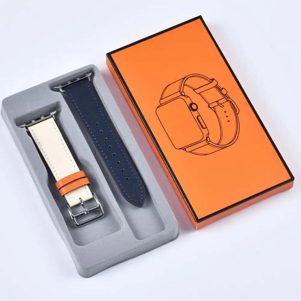 Ремешок Из 100% НатуральНой ВолоВьей Кожи Apple Watch 9 8 7 6 SE 5 4 42 38 44 40 ММ Подходит Для IWatch
