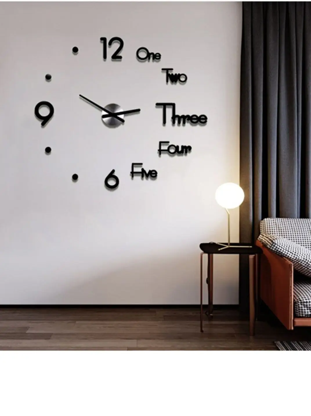 

Современные 3D Декоративные бесшумные настенные часы 100*100 см на клейкой основе для офиса и дома, Doceration из Турции, легкая установка, стильный