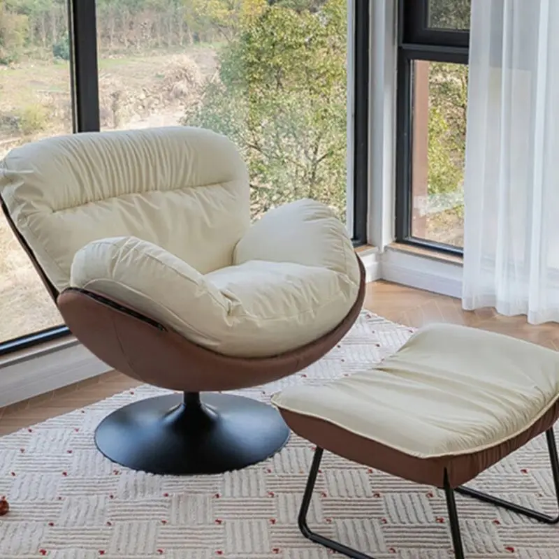 Вращающийся диван-кресло в скандинавском стиле современное минималистское
