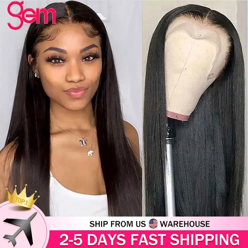 

HD Lace Frontal Wig 13x6 Lace Front Human Hair Wig For Women Brazilian 30 inch Straight Wig HD Transparent 5x5 Lace Closure Wigs