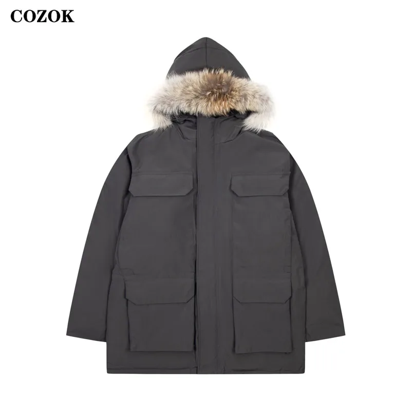 

Canada 08 Expedition Style Parka Hooded Cold-Resistant Down Jacket 90% Pure Duck Down Women's Down Jacket Men's Hooded Jacket