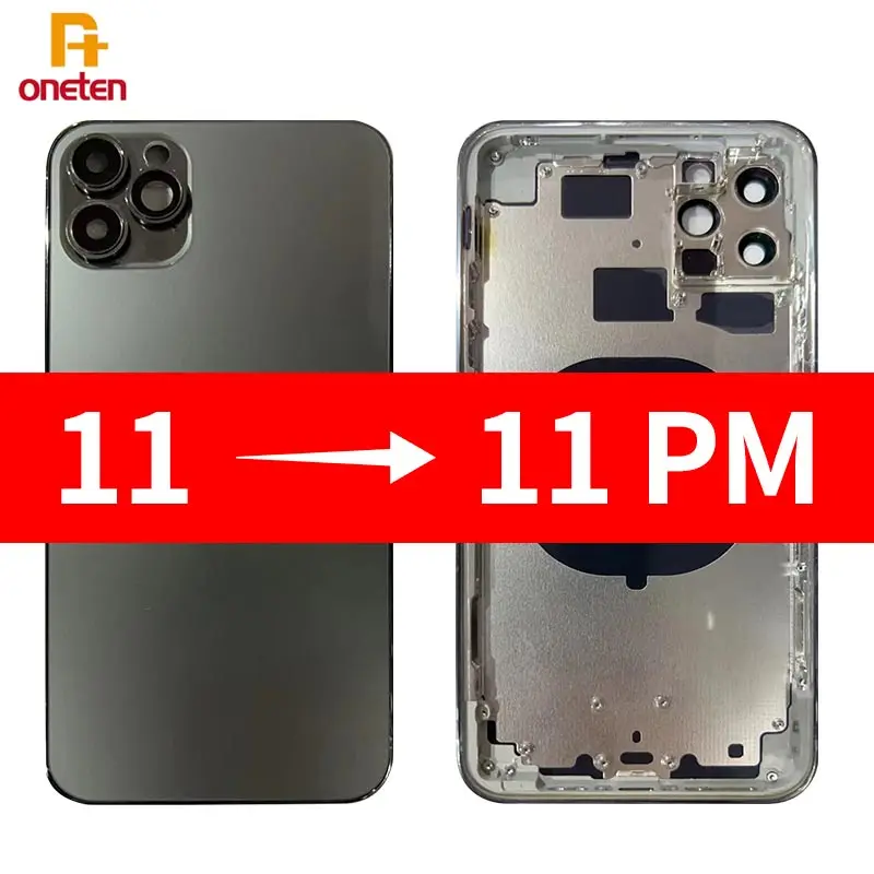 

1pcs For DIY 11 to 11ProMax Rear Housing Assembly For iPhone 11 Like 11ProMax Change Back Battery Cover Housing