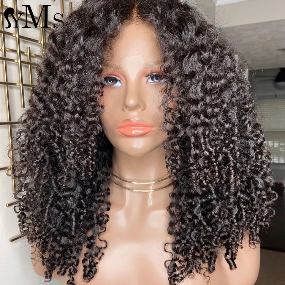 250% Burmese Bouncy Curly 13×4 Lace Frontal Human Hair Wigs YMS Burmese Curly 13×6 Lace Front Wig With Baby Hair For Black Women