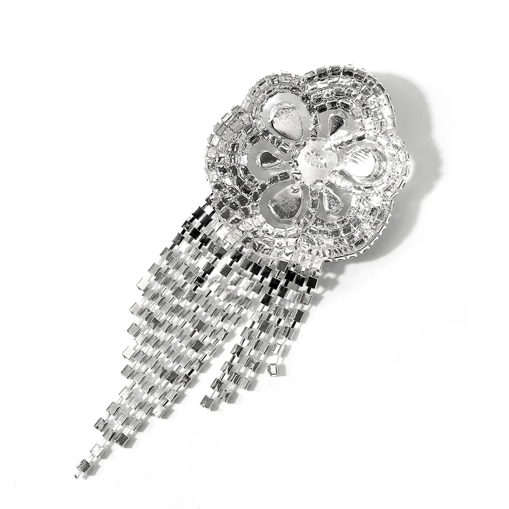 Fashion Women Metal Rhinestone Nipple Cover Sexy Tassel Nipple Pasties Reusable Adhesive Breast Wear Lift Up Nipple Accessories