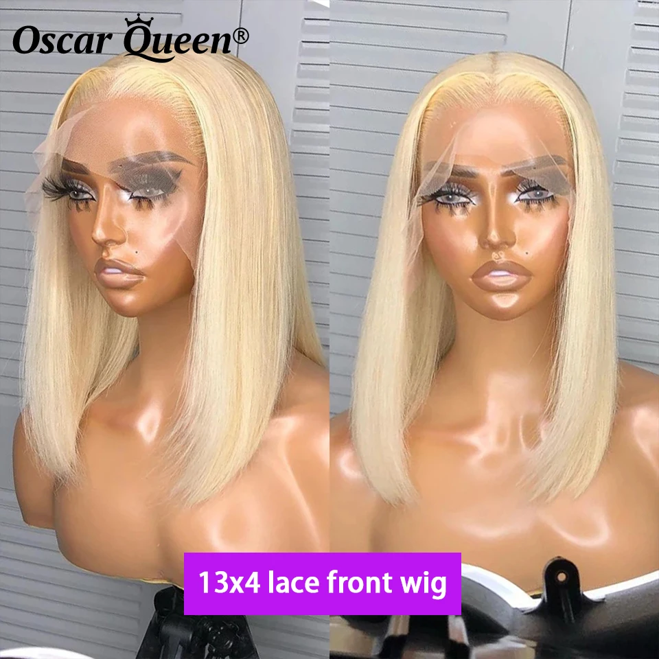 

Free Shipping Pre Plucked 613 Blonde Bob Wig Glueless Remy Brazilian 13x4 Straight 13x4 Lace Front Human Hair Wigs For Women