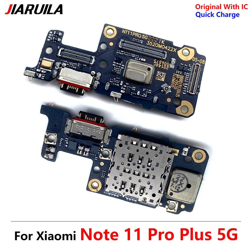 

10 Pcs For Redmi Note 10 Pro Plus 5G Dock Connector Micro USB Charger Charging Port Flex Cable Board Replacement Parts