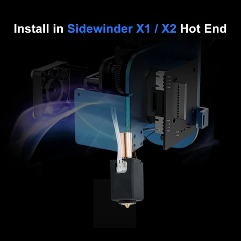Цельнометаллическая сопловая нагревательная пластина Hotend Kit для деталей 3D-принтера Artillery Sidewinder X1