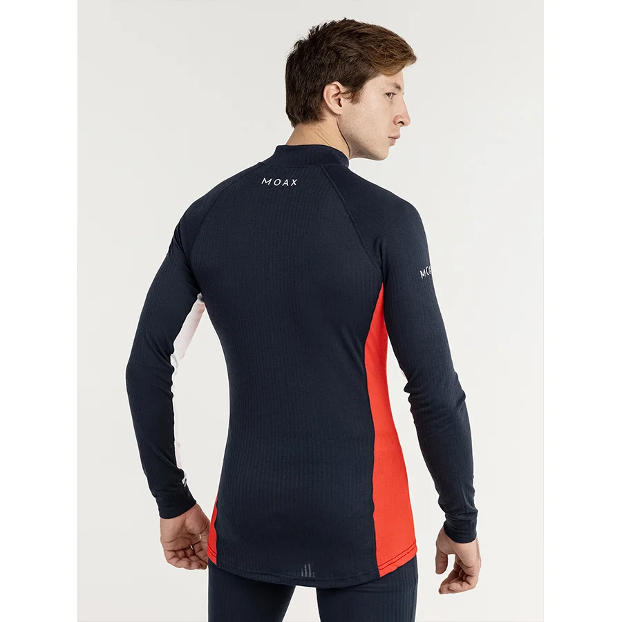 Комплект термобелья Moax Race LS с воротником мужской т.син.красный (46-S)