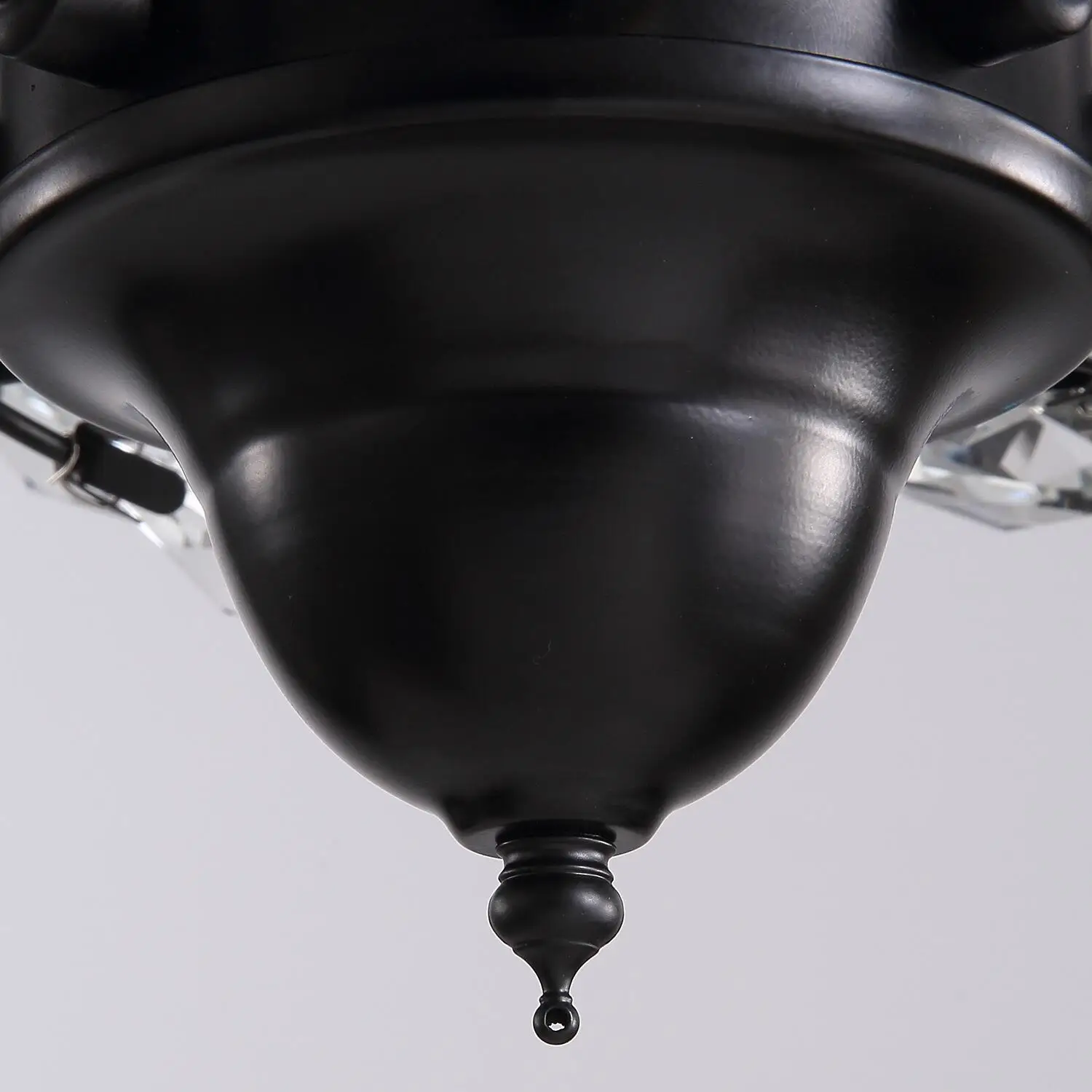 Потолочные вентиляторы American Stye Black Crystal Follower Design с подсветкой 110 В 220 деревянными