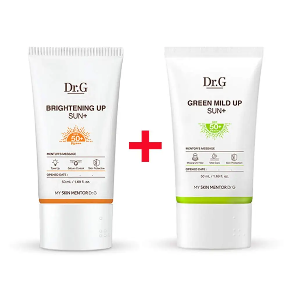 

Original [1+1] Dr.G NEW Brightening Up n Green Mild Sun Cream SPF50+ PA+++ (50ml + 50ml) Gowoonsesang Face Body protector solar