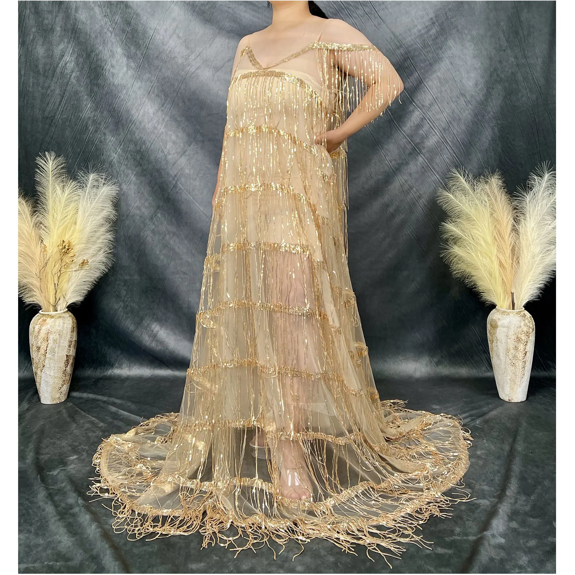 Платье для беременных с золотыми блестками Don &amp Judy Boho сексуальное платье без