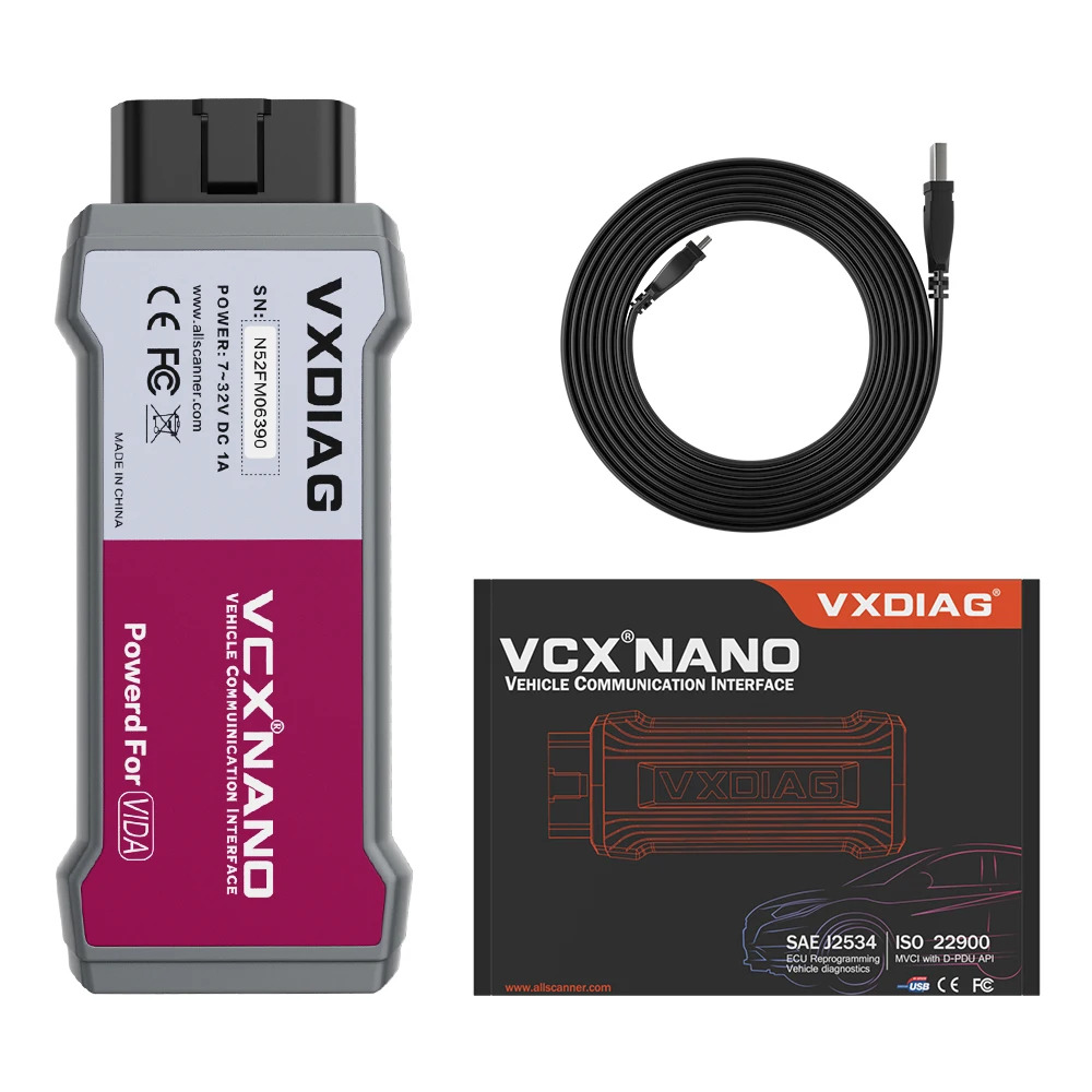 

VXDIAG VCX NANO для Renault Can Clip Автомобильный диагностический инструмент NX200 OBD2 Сканер J2534 Программирование Считыватель кодов ECU Бесплатное обновление