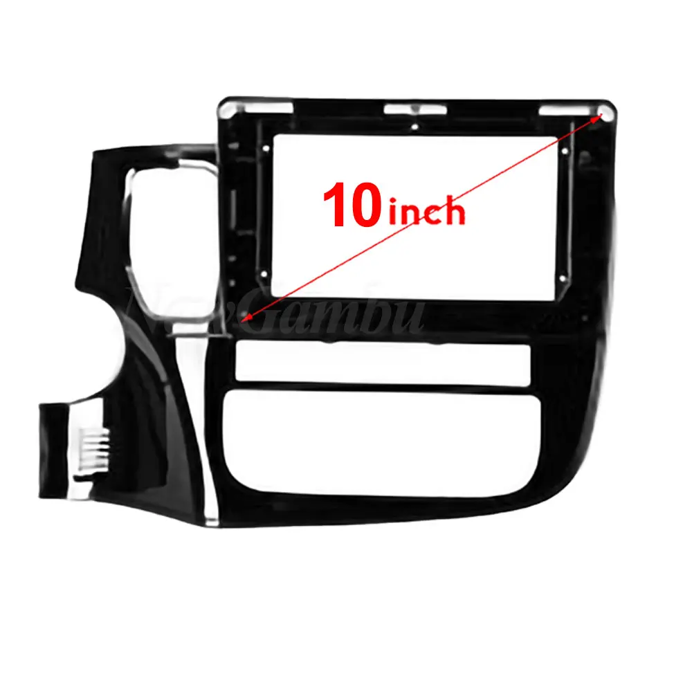 10inch 2Din Car DVD Frame Audio Fitting Adaptor Dash Trim Kits Facia Panel For Mitsubishi Outlander 3 GF0W GG0W 2012 - 2021 Left купить по