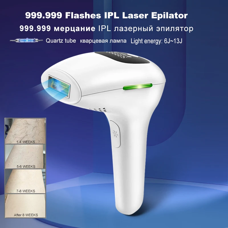 999900 Flashes 5 Levels Laser Epilator Permanent IPL Photoepilator Hair Removal Depiladora Painless Electric Epilator