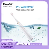 ckyein 3 in 1 electric toothbrush ultrasonic smart timed silicone cleanser v face beauty stick rechargeable cleaning toothbrush
