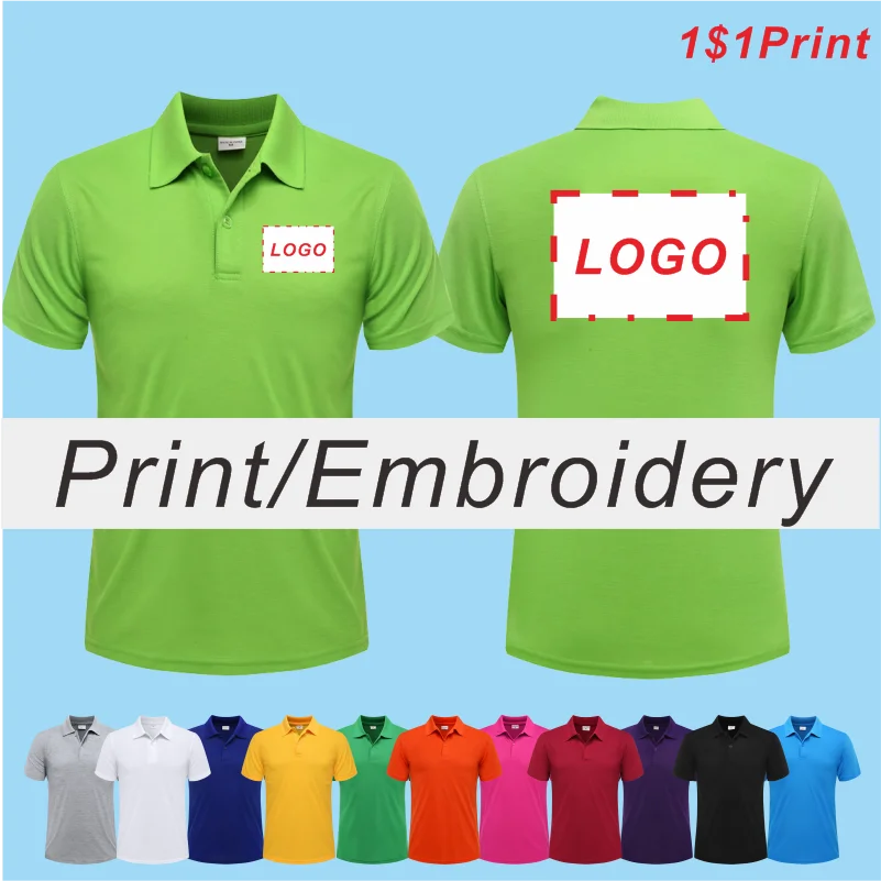 Summer Cheap Polo Shirt Casual Short Sleeve Personal Company Group Logo Custom Men and Women Custom Top Print Embroidery COCT
