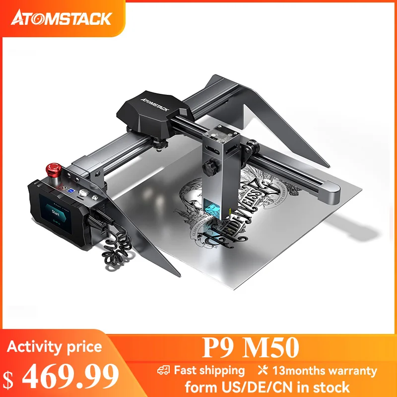 

Laser Engraver 50W Dual-Laser ATOMSTACK P9 M50 Engraving Aluminum Alloy Machine Carved Metal Cutting Wood Acrylic CNC Router DIY