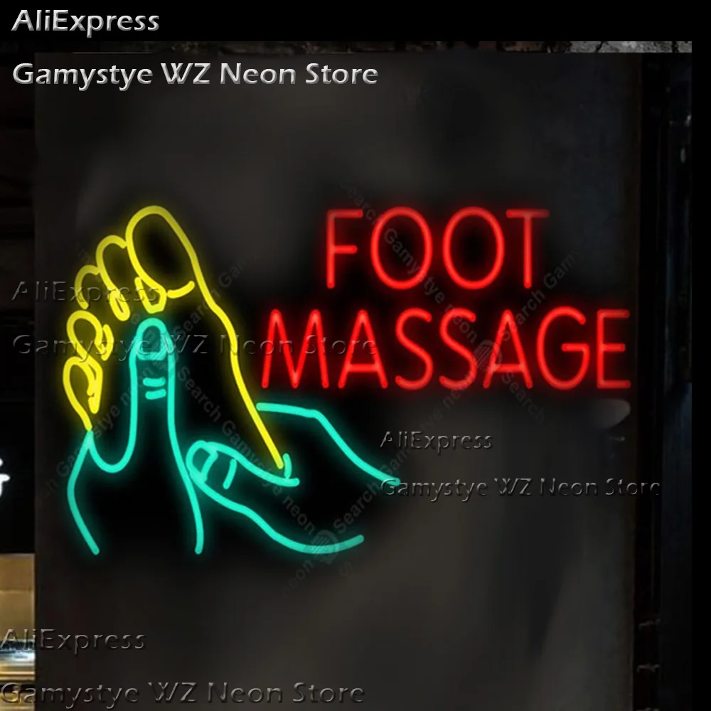 

Neon Signs Real Glass Tube For Foot Massage Shop Beer Bar Pub Bedroom Wall Homeroom Girlsroom Party Decor