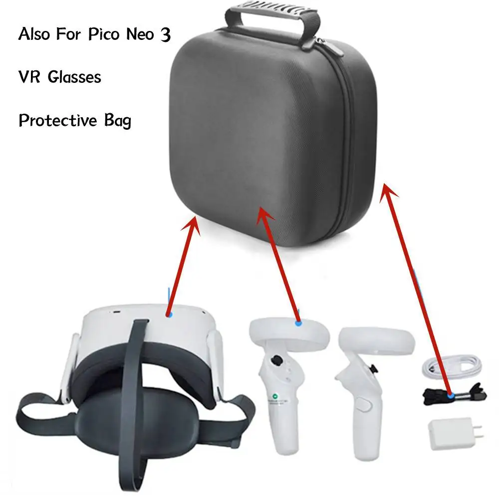 For Oculus Quest 2 Case Portable Boxes VR Headset Travel Carrying Case Hard EVA Storage Box Bag For Oculus Quest2 Protective
