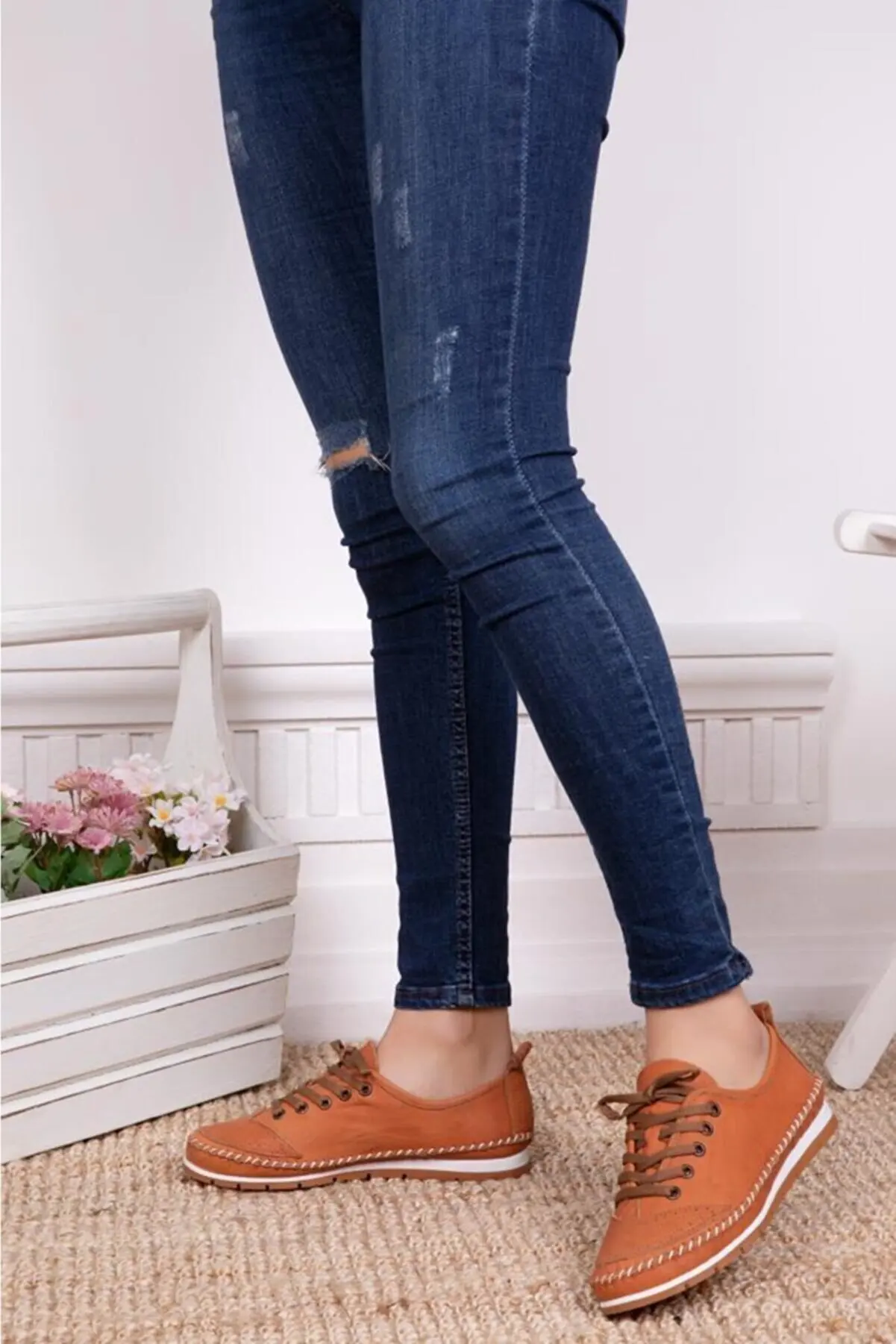 Genuine Leather Women's Loafers Shoes For 2022 Flat Summer Autumn Winter Without Heels Ladies Running Casual Female From Turkey