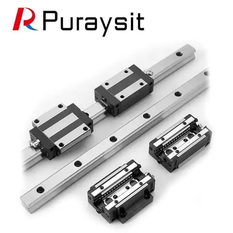 Puraysit Ухо Руководство Рельс Слайдер HGR15 HGR20 2Pcs + 4Pcs HGH15CA HGW15CC HGH20CA / HGW20CC Для ЧПУ Маршрутизатора