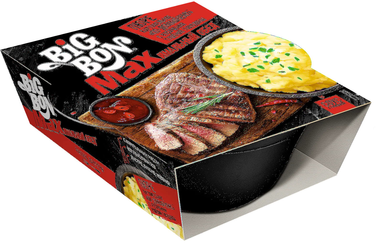 Пюре картофельное Big Bon MAX по-домашнему говядина тарелка 110г (art.: 3920c25dccec4) - 3920c25dccec4