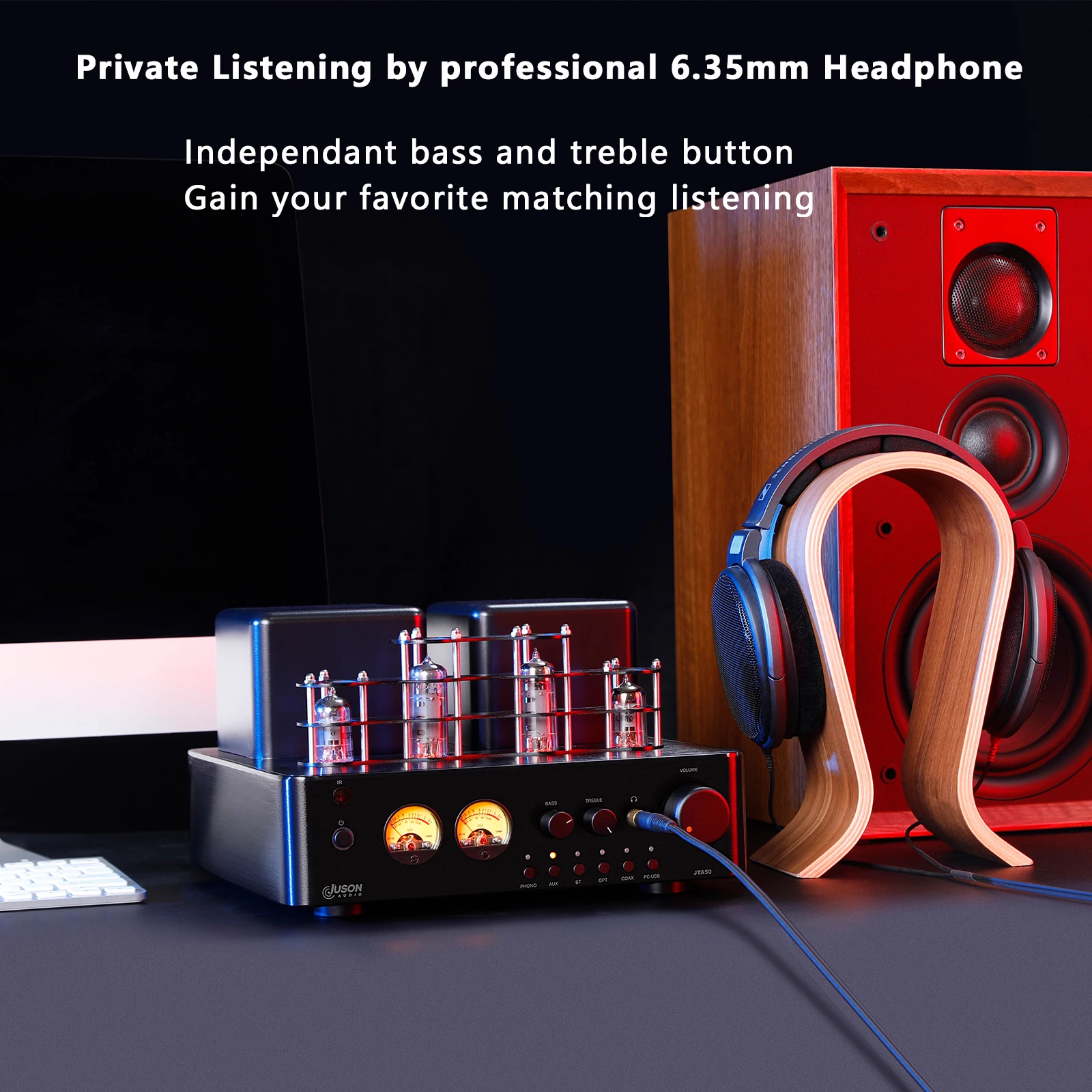 Ламповый усилитель Juson Audio JTA50 Hi-Fi Vacuum BT5.0 Стерео USB RCA Opt Remote Phono 100 Вт 2 1 канала для