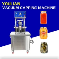 bzx 65 4 automatic continuous chili sauce jam glass jar vacuum capping machine vaccum capper glass bottle cap sealer machine
