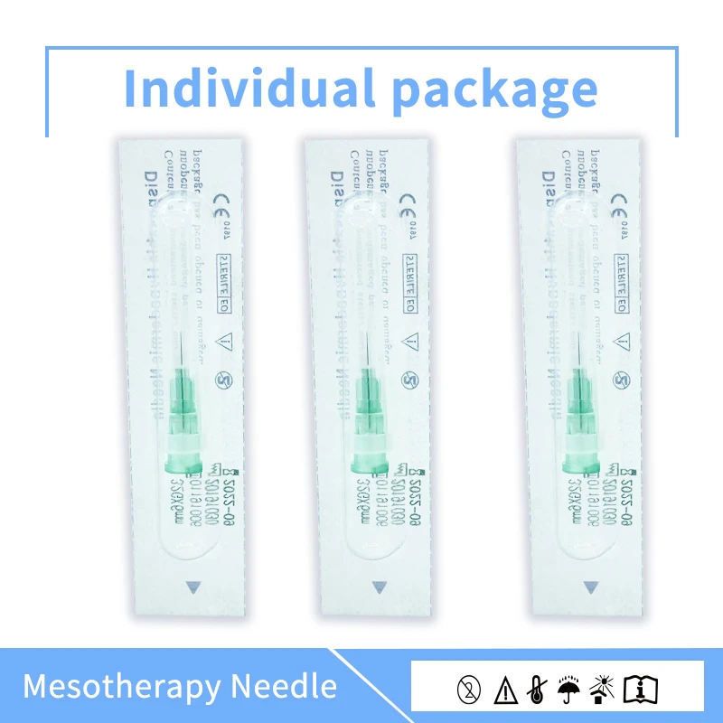 

Free Shipping Disposable Mesotherapy Needle Syringe 30G 4MM 13MM 25MM 32G 4MM 6 MM 13MM For Beauty Injection Painless Sterile CE