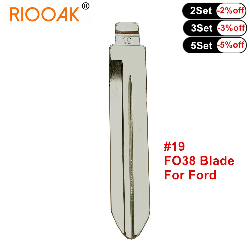 

10pcs KD Key Metal Blank Uncut Flip #19 FO38 Universal KD Remote Flip Blade for Ford Lincoln Mercury Edge F150 Kuga Mustang USA