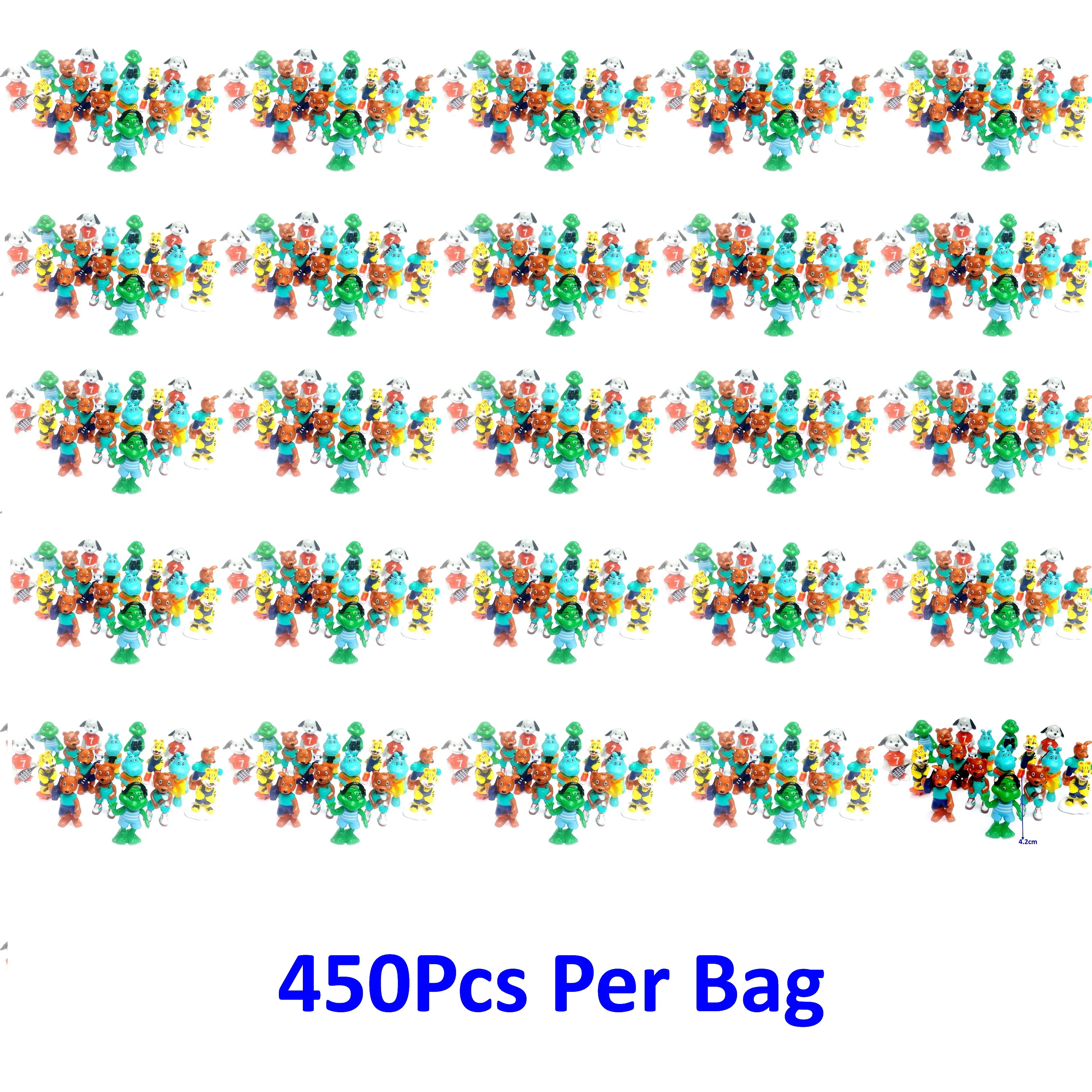 

450 Pcs Animal Figure 4cm Kids Cake Decoration Pinata Birthday Party Favour Boys Cartoon Prize Toys Gifts Vending Novelty