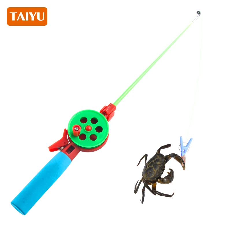 

TAIYU 40cm 59g Telescopic Fishing Rod with Free Lure Reel and Fish Line Easy to Carry FRP Ice Fishing rods for Children Using