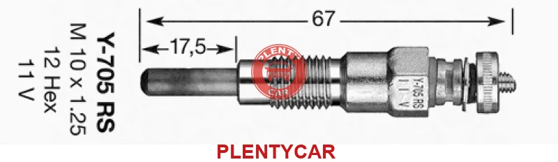 Свеча накаливания Ngk 1249 Y705RS