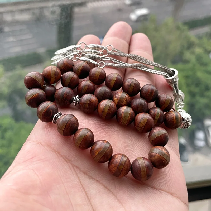 Фото Натуральные тибетские Агаты tasbih мужские мусульманские молитвенные бусины турецкий браслет gfit Арабская миска аксессуары в подарок №3