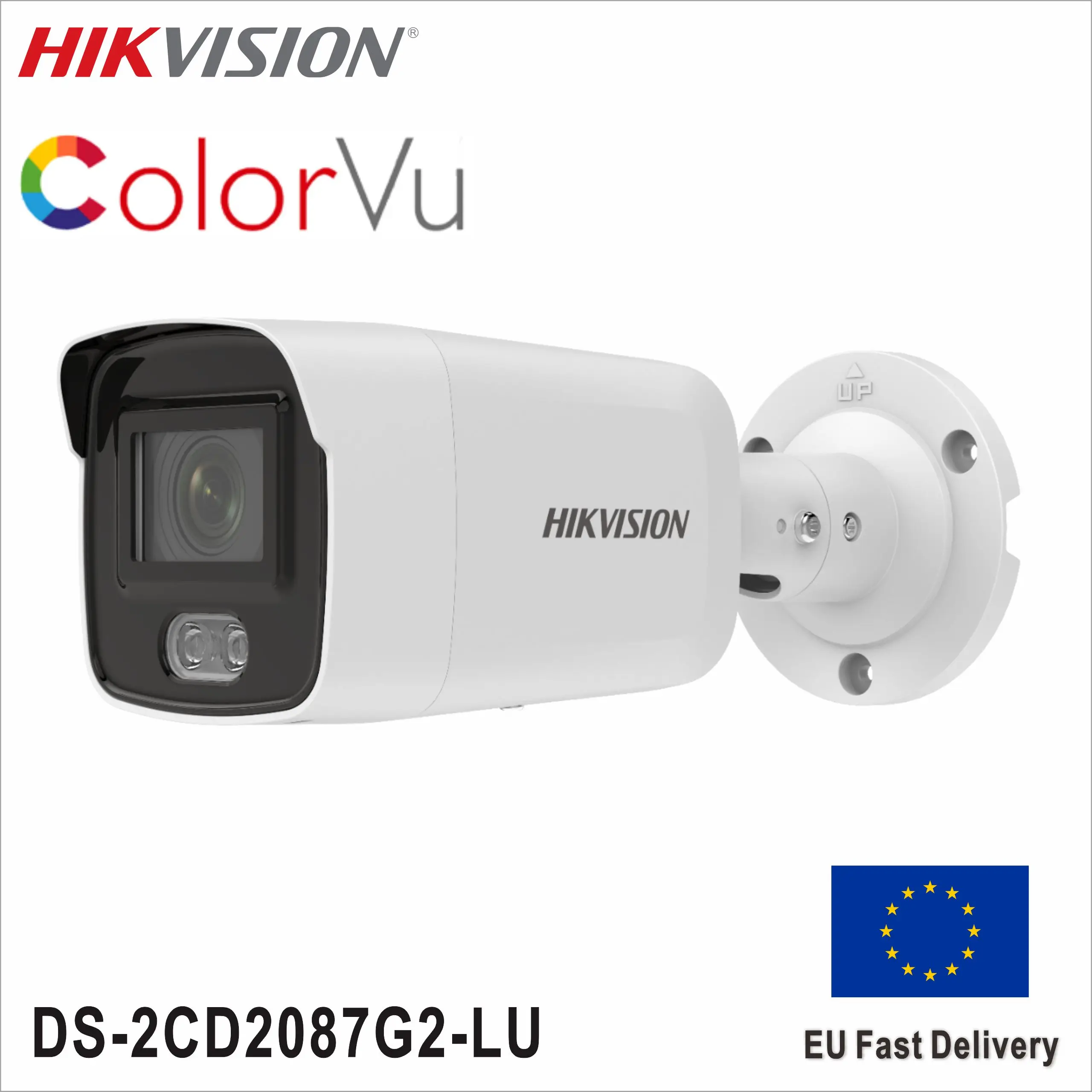 IP-камера Hikvision 8 Мп стандартная цветная Vu CCTV POE H.265 + IP67 встроенная микропонная