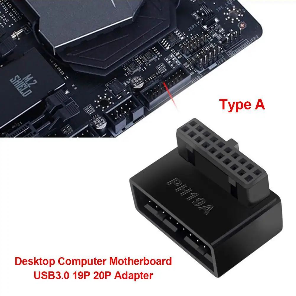 USB 3.0 19P 20P Удлинительный адаптер Подключаемый конвертер для материнской платы