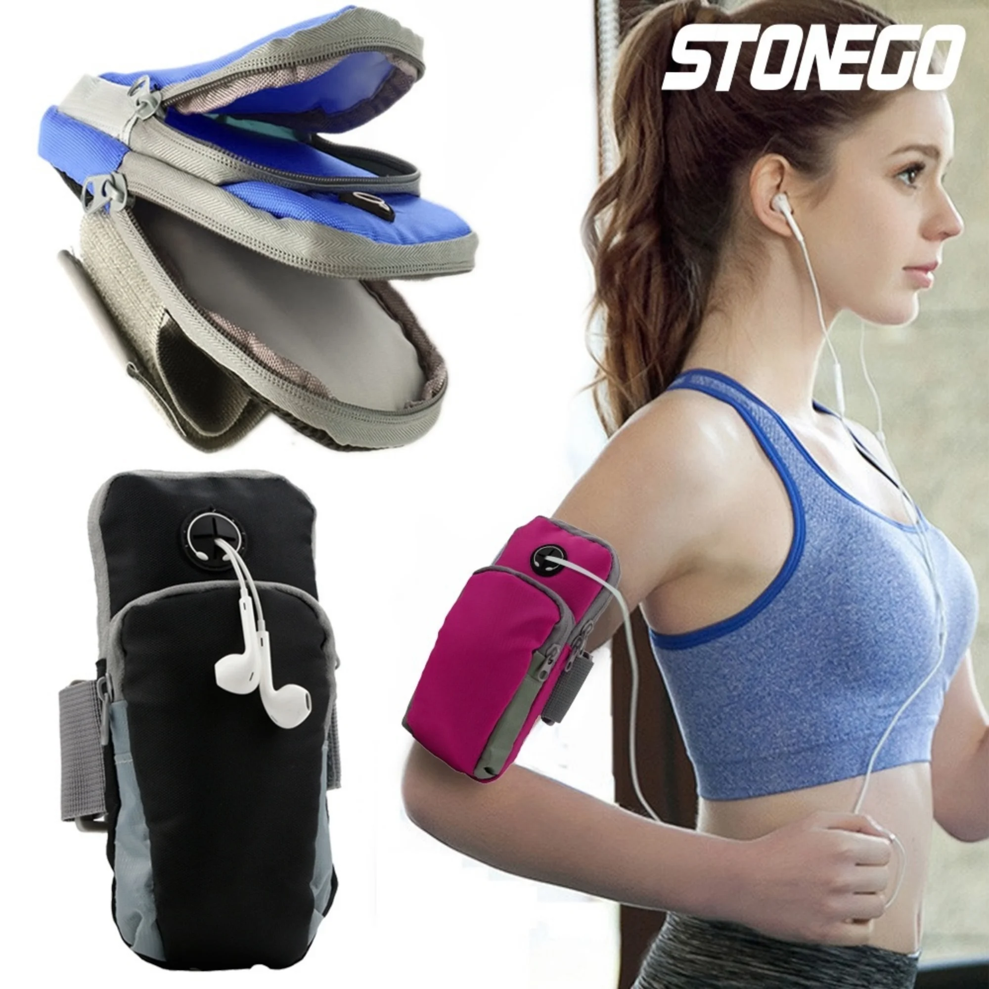 Универсальная Водонепроницаемая Повязка Для Телефона Stonego С Двумя Слотами Карт И