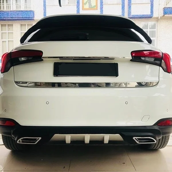 Диффузор для заднего бампера автомобиля Fiat Tipo Dodge Neon Черный ABS пластиковый