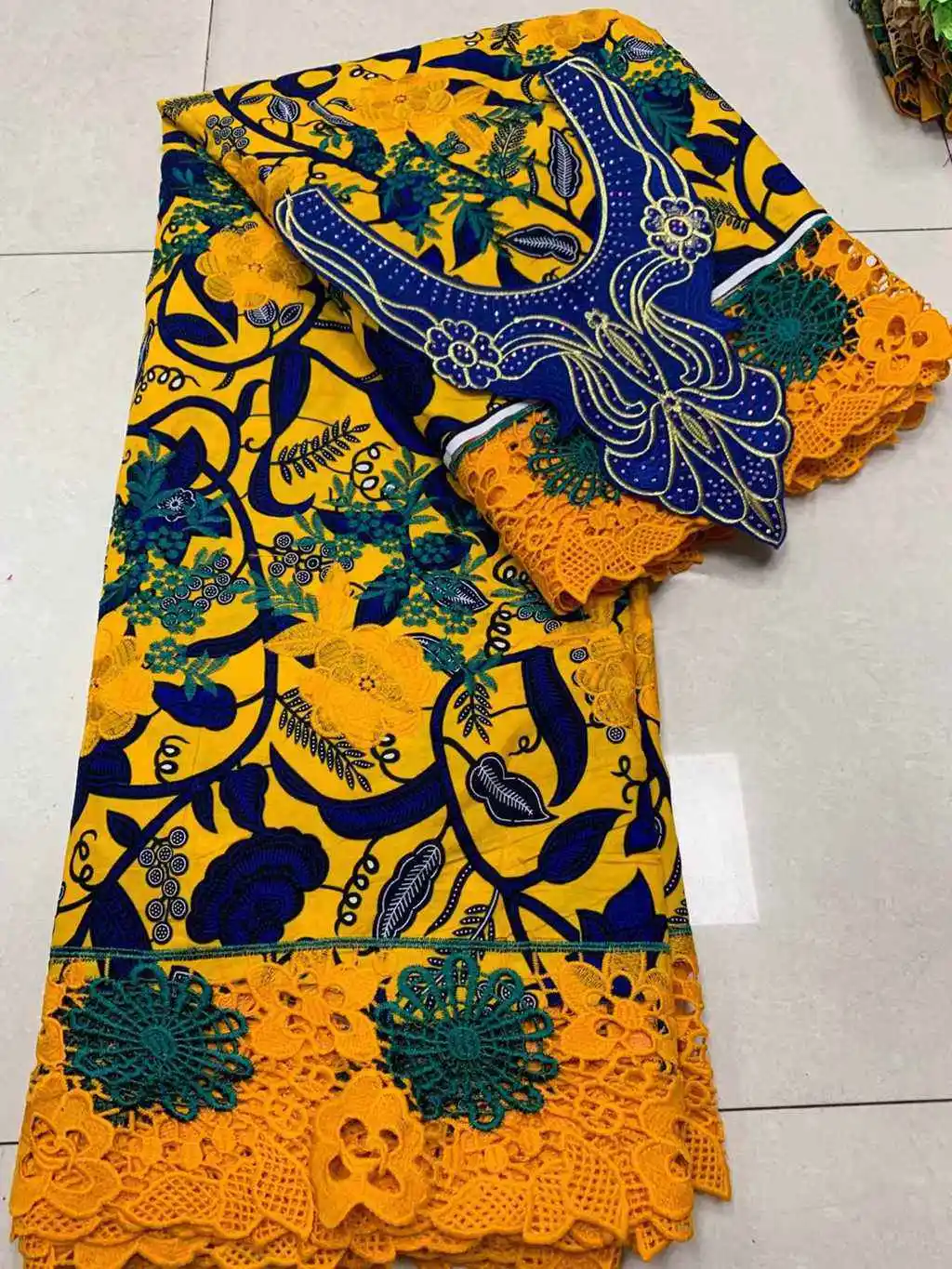 Высококачественный роскошный дизайн шеи африканская анкарская восковая ткань