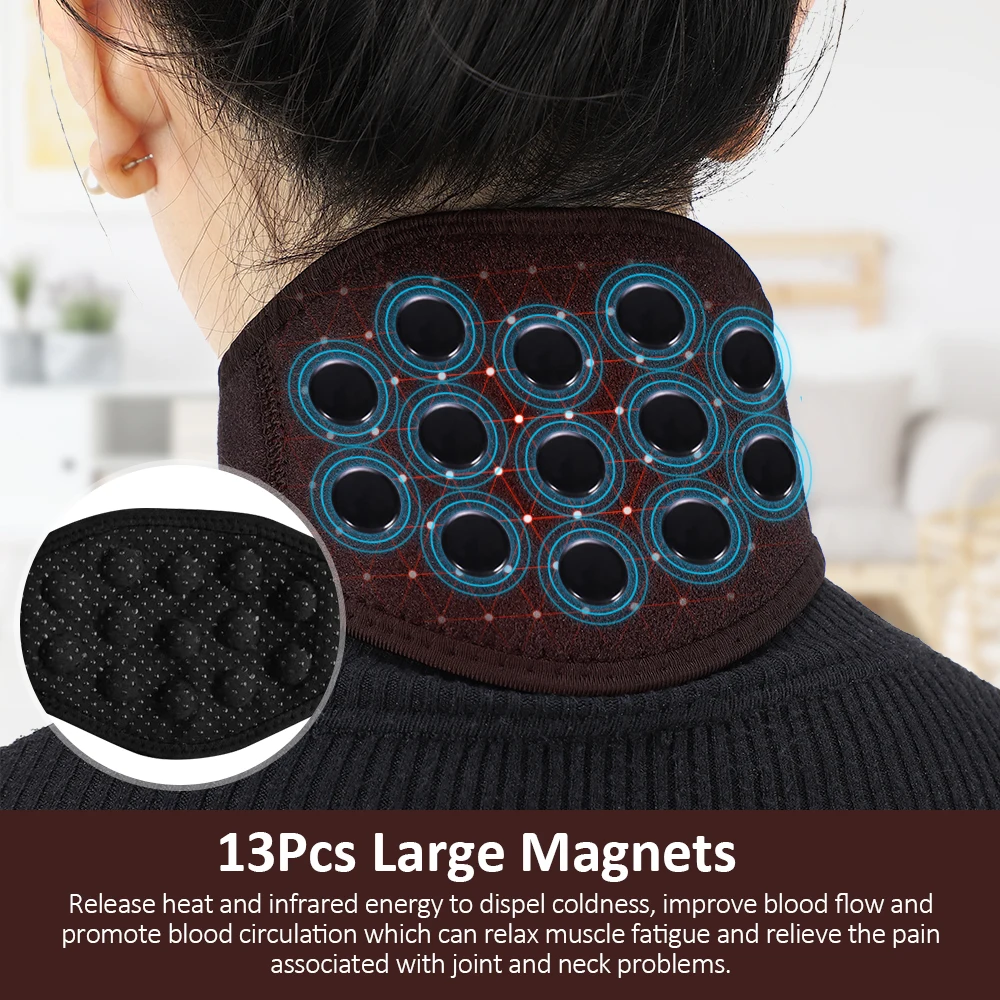 

Magnetic Heated Neck Wrap Health Care Self-heating Neck Pad Neck Cervical Pain Relief Tourmaline Therapy Neck Support Brace