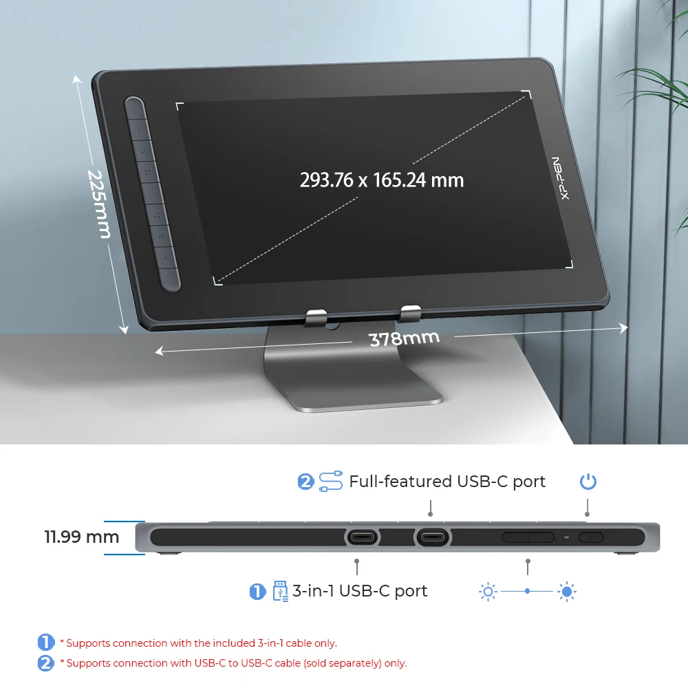 Графический планшетный монитор XPPen Artist 13 2nd Gen с 130% sRGB 9 клавишами быстрого доступа