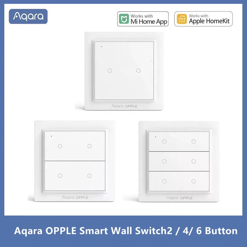 Aqara OPPLE Smart Wall Switch 2 4 6 Buttons Zigbee 3.0 APP Wireless Remote Control Light Switch For HomeKit/Xiaomi mi home