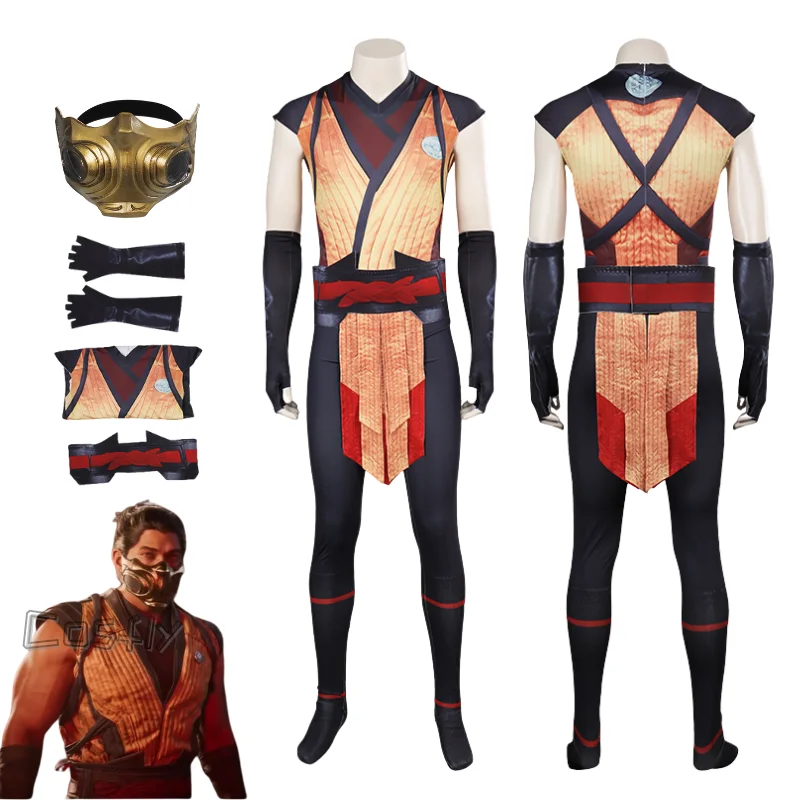 

Костюм для косплея Mortal Kombat Scorpion, комбинезон для взрослых с принтом и поясом, наряды для ролевых игр, костюм для Хэллоуина, карнавала, необычная Маскировка