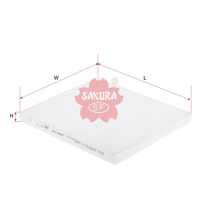 Фильтр салонный для Kia Rio 2 (Киа Рио) 2005-2011 SAKURA CA2807 Салонные фильтры Расходники