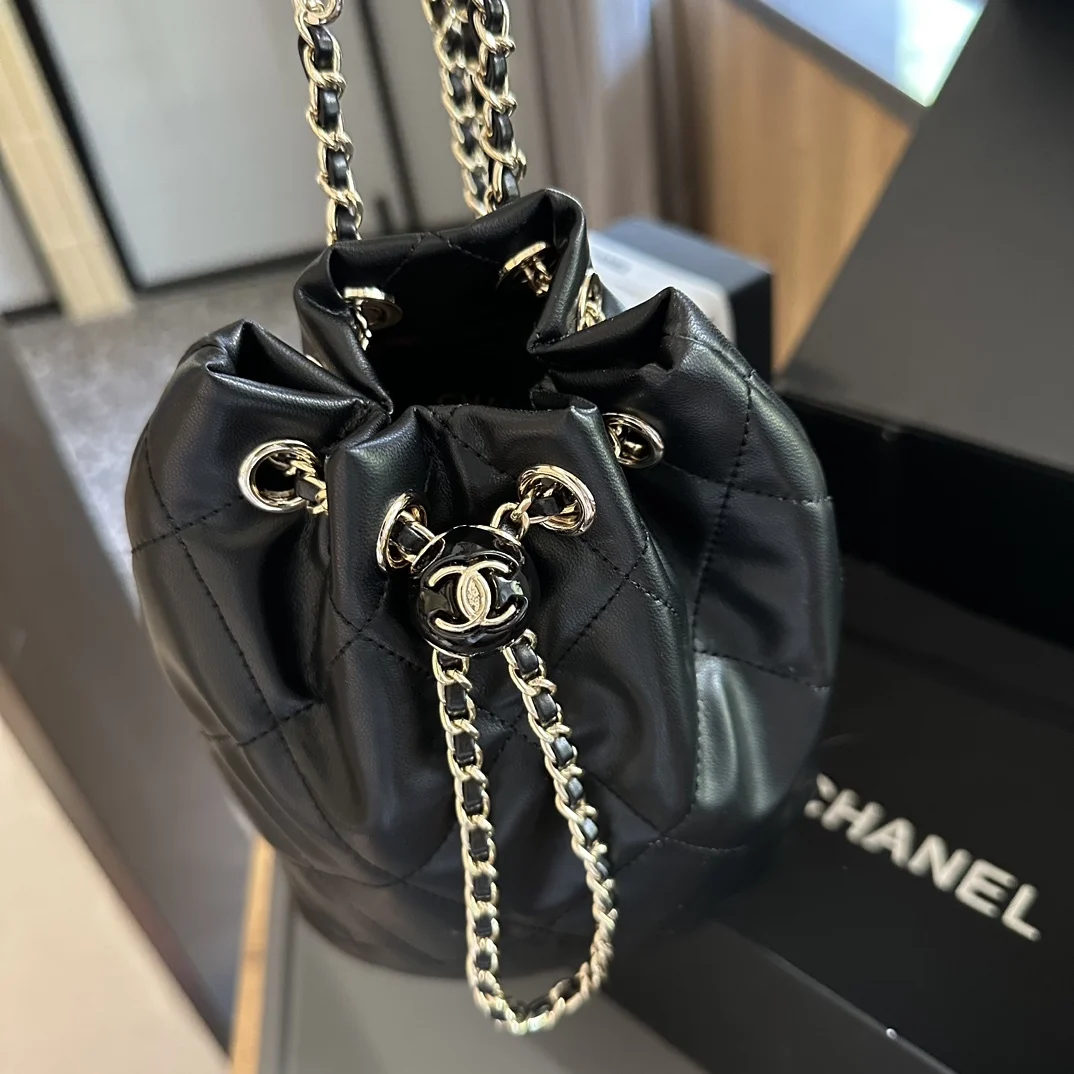 Новая Премиальная Сумка-ведро На Цепочке В Стиле Шанель Сумка Плечо Размер Сумки